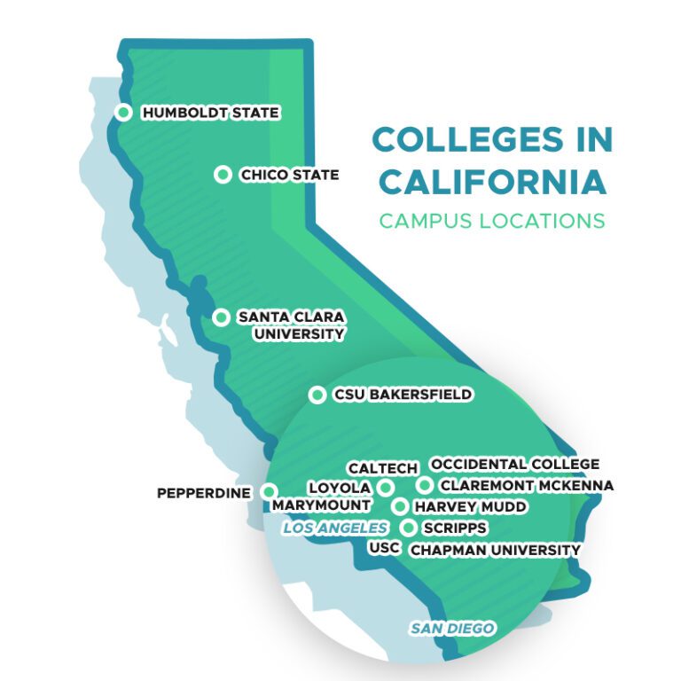 Colleges In California Map 768x768 