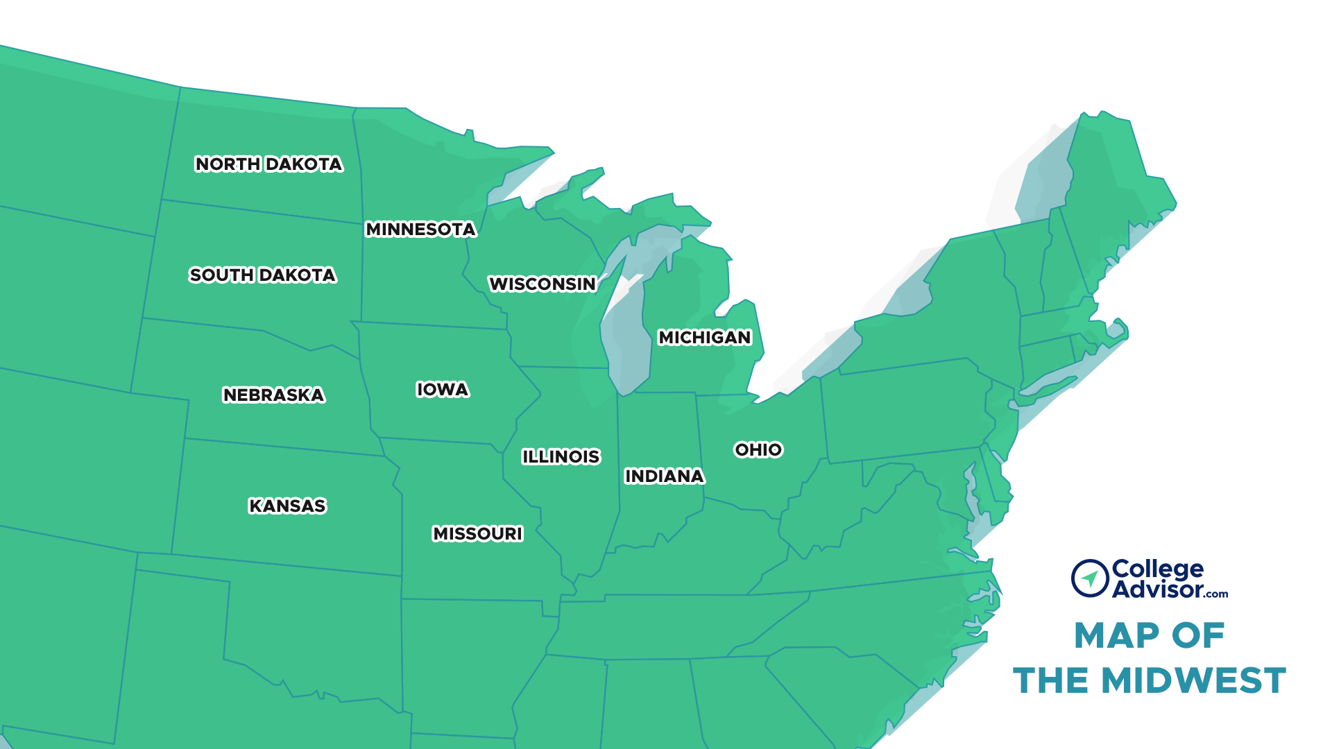 Best Colleges In The Midwest Best Midwest Colleges   Map Of Midwest CA 